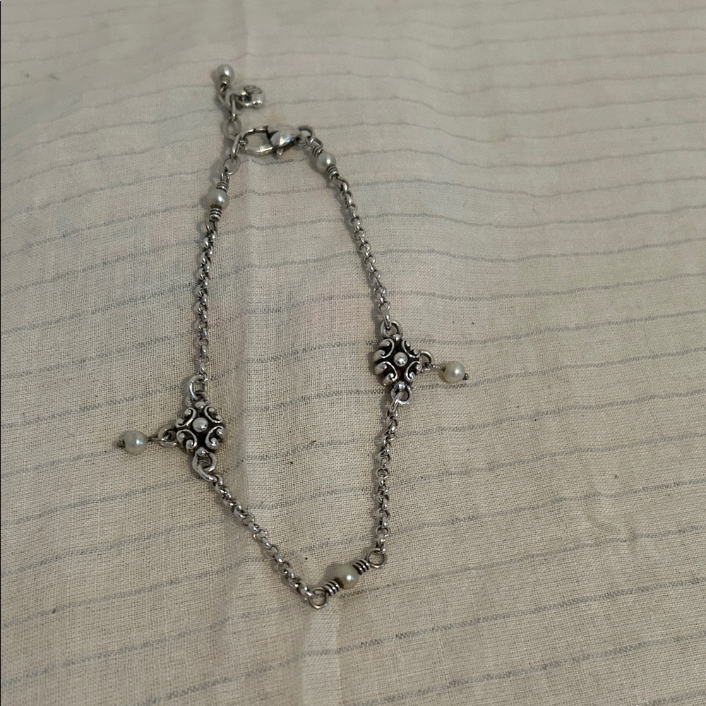 Brighton Silver Bracelet with Pearl Details